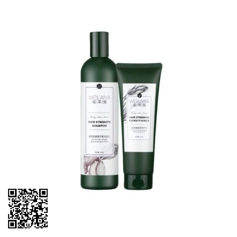 Bộ Dầu Gội Xả Dành Cho Tóc Dầu, Bết Dính Chiết Xuất Gừng Weilaiya Hair Strength Conditioner + Shampoo