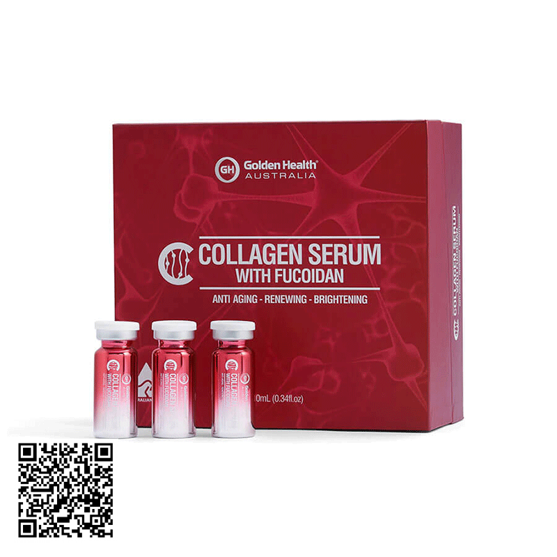 Tinh Chất Collagen Serum With Fucoidan Golden Health Của Úc Hộp 6 Lọ 10ml