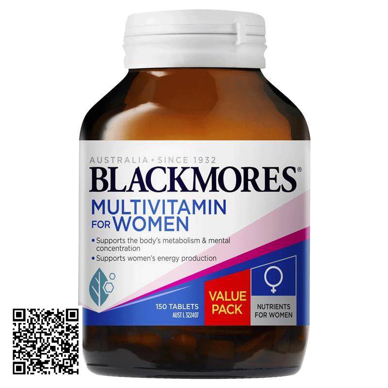 Viên Uống Vitamin Tổng Hợp Blackmores Multivitamin for Women Úc 150 Viên