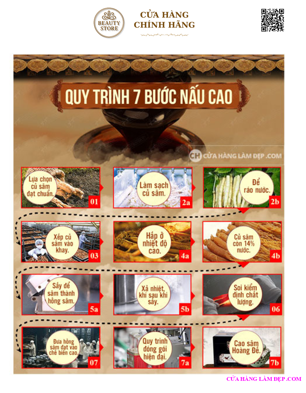 Cao Hồng Sâm Hoàng Đế Hàn Quốc (500gr)