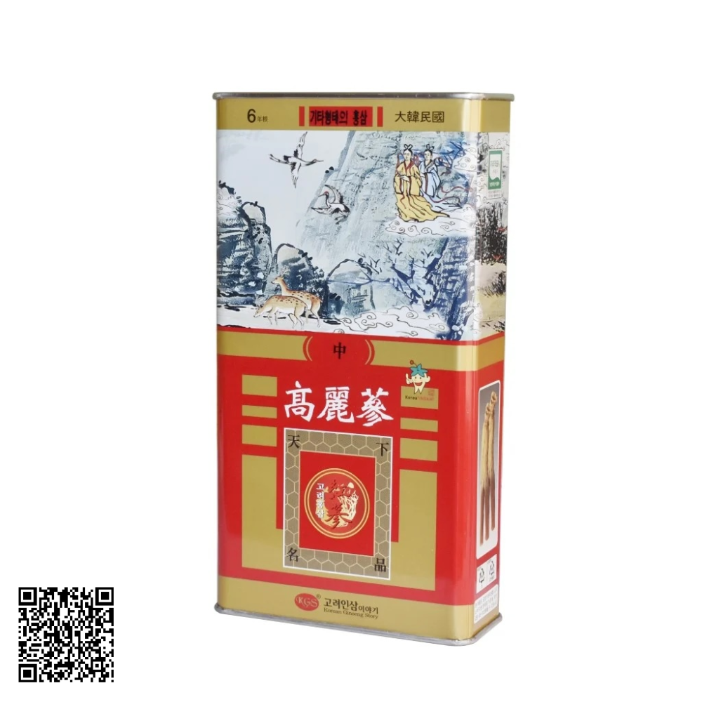 Hồng Sâm Củ Khô KGS Korean Red Ginseng Punggi Hộp Thiếc 150g (11-15 Củ)