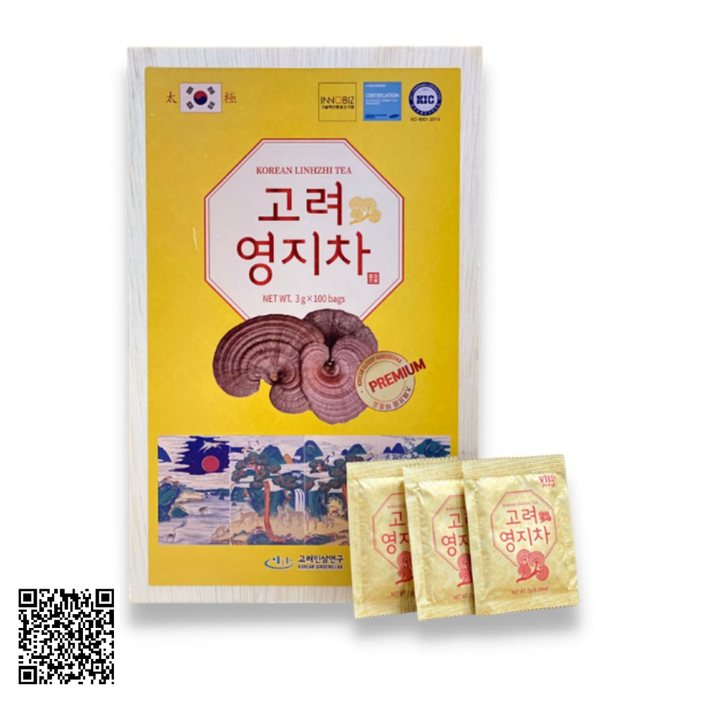 Trà Linh Chi Daedong Korean Linhzhi Tea Premium Từ Hàn Quốc 100 Gói