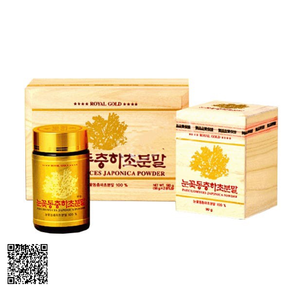 Bột Đông Trùng Hạ Thảo KGS Royal Gold Paecilomyces Japonica Powder Từ Hàn Quốc 2 Lọ