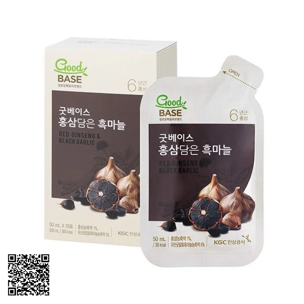 Nước Hồng Sâm Tỏi Đen Goodbase KGC Jung Kwan Jang Từ Hàn Quốc 10 Gói