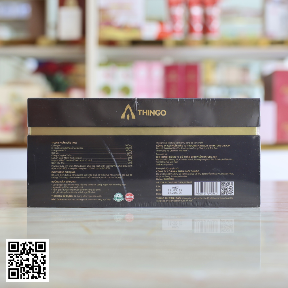 Nước Uống Trẻ Hoá NMN Thingo Hộp 10 Chai