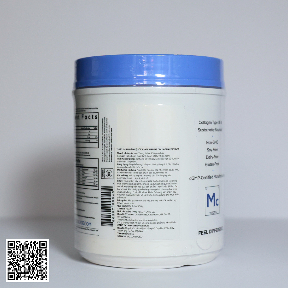 Collagen Cá Đại Dương Codeage Marine Collagen Peptides Từ Mỹ 450g