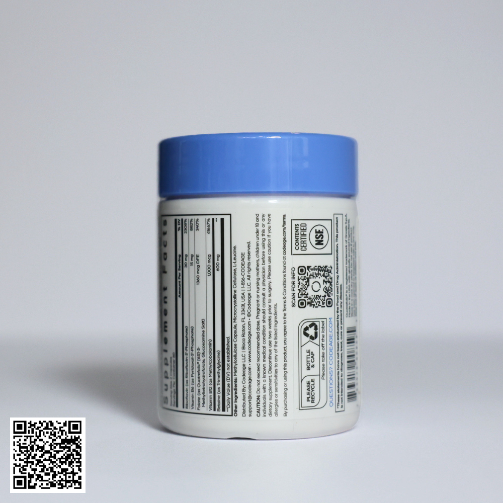 Viên Bổ Não Codeage Methylfolate B Complex Từ Mỹ 120 Viên