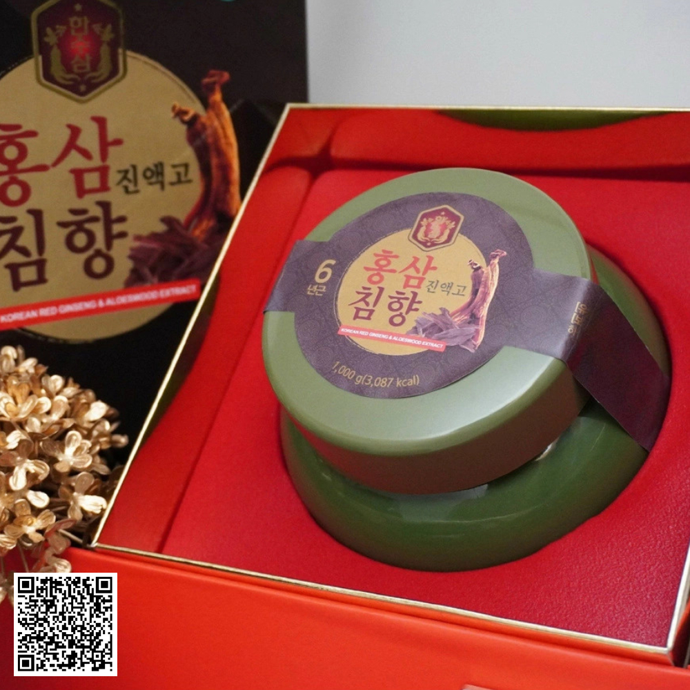 Cao Hồng Sâm Trầm Hương Hansusam Korean Red Ginseng & Aloeswood Extract Từ Hàn Quốc 1000g