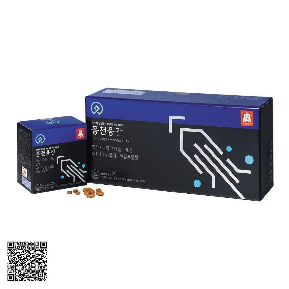 Viên Hồng Sâm Dành Cho Nam Giới KGC Jung Kwan Jang Hong Cheon Woong Khan 180 Viên
