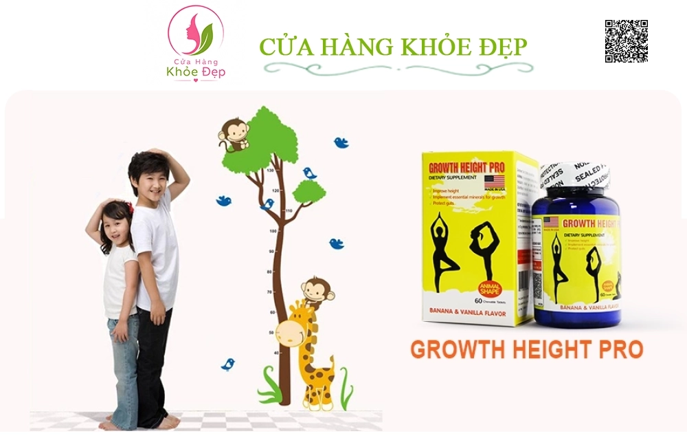 Viên uống Tăng Chiều Cao Growth Height Pro Của Mỹ (60 Viên)