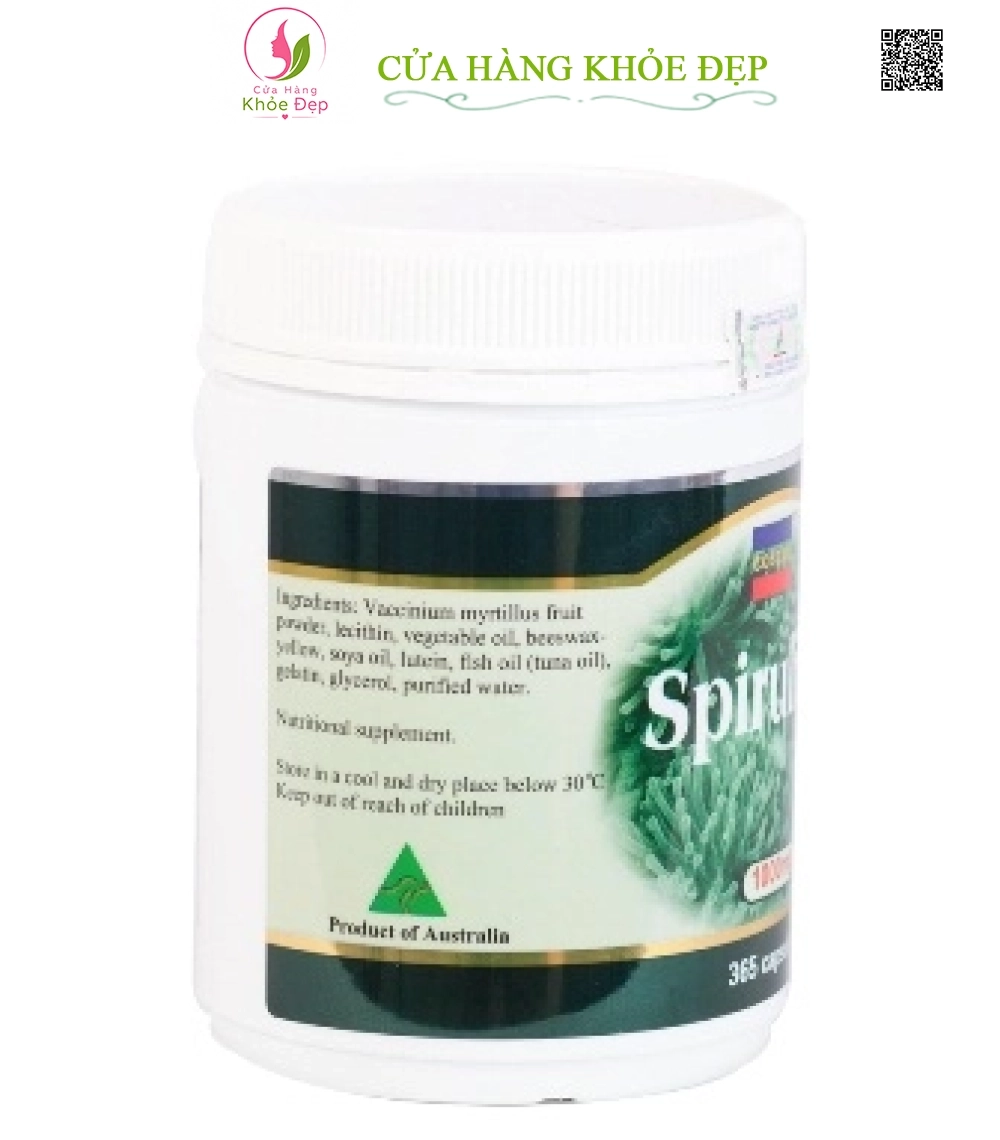 Tảo Biển Spirulina Costar Úc (1000mg X 365 Viên)