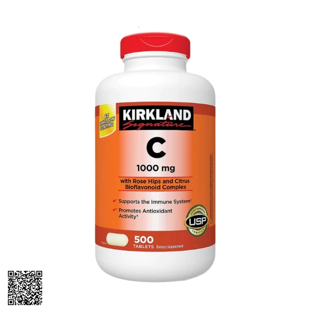 Viên Uống Vitamin C Kirkland Signature C 1000mg  Mỹ Hộp 500 Viên