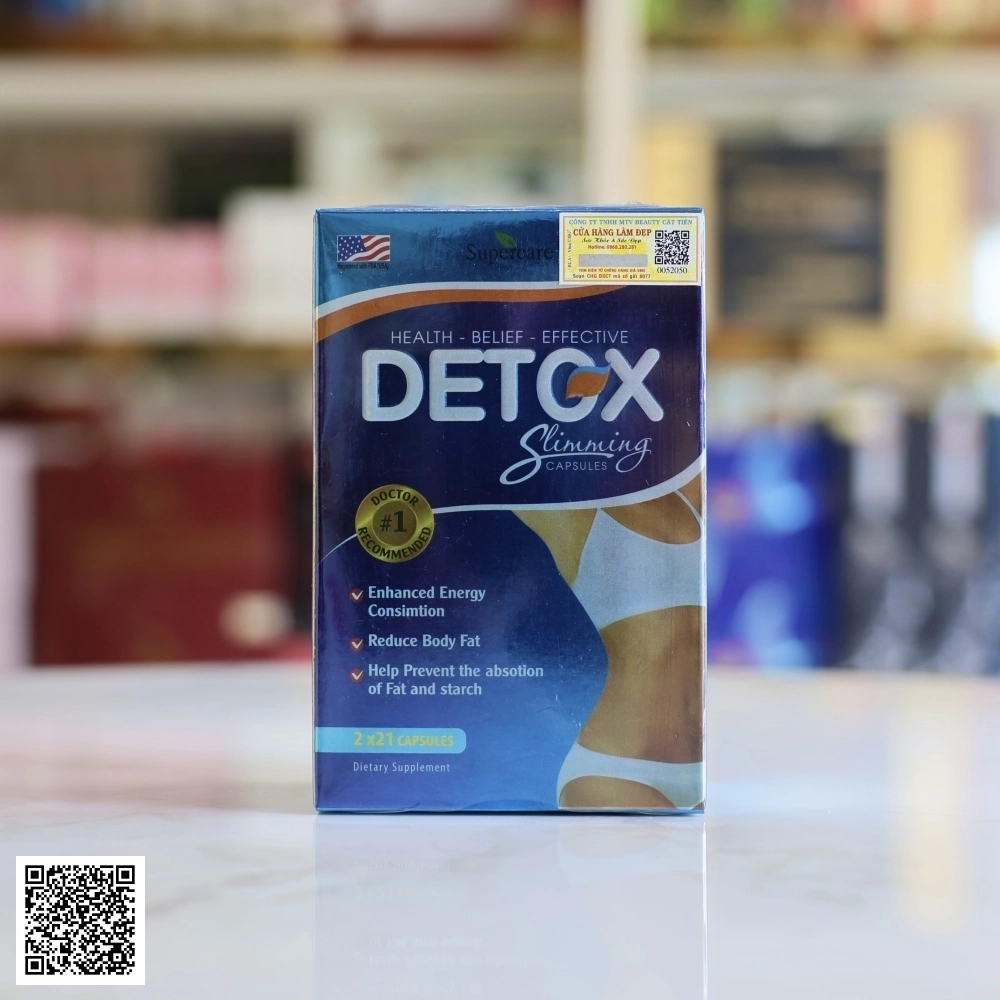 Viên Uống Giảm Cân Detox Slimming Capsules Từ Mỹ 2 Lọ x 21 Viên