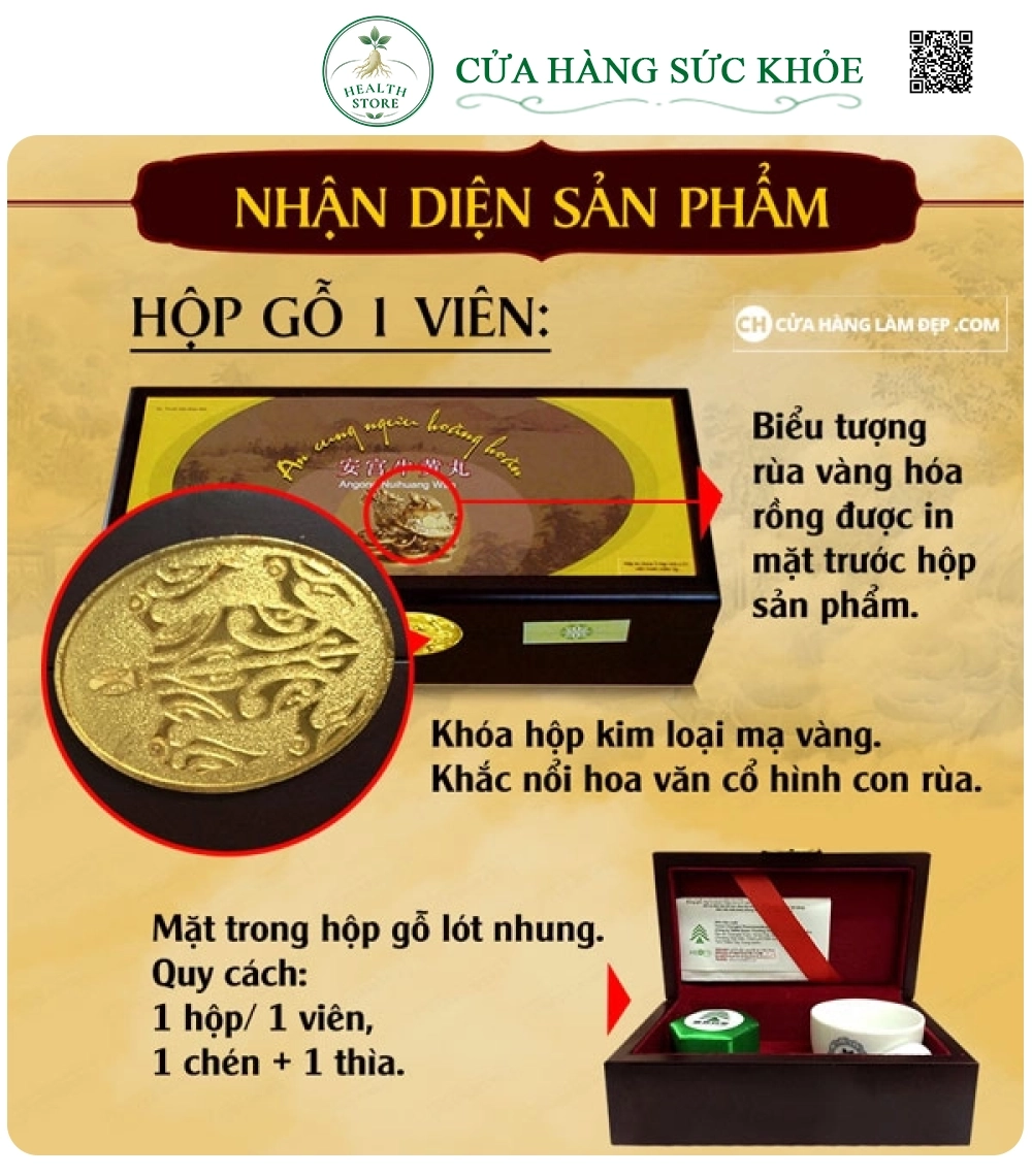 An Cung Rùa Vàng (Hộp 1 Viên)