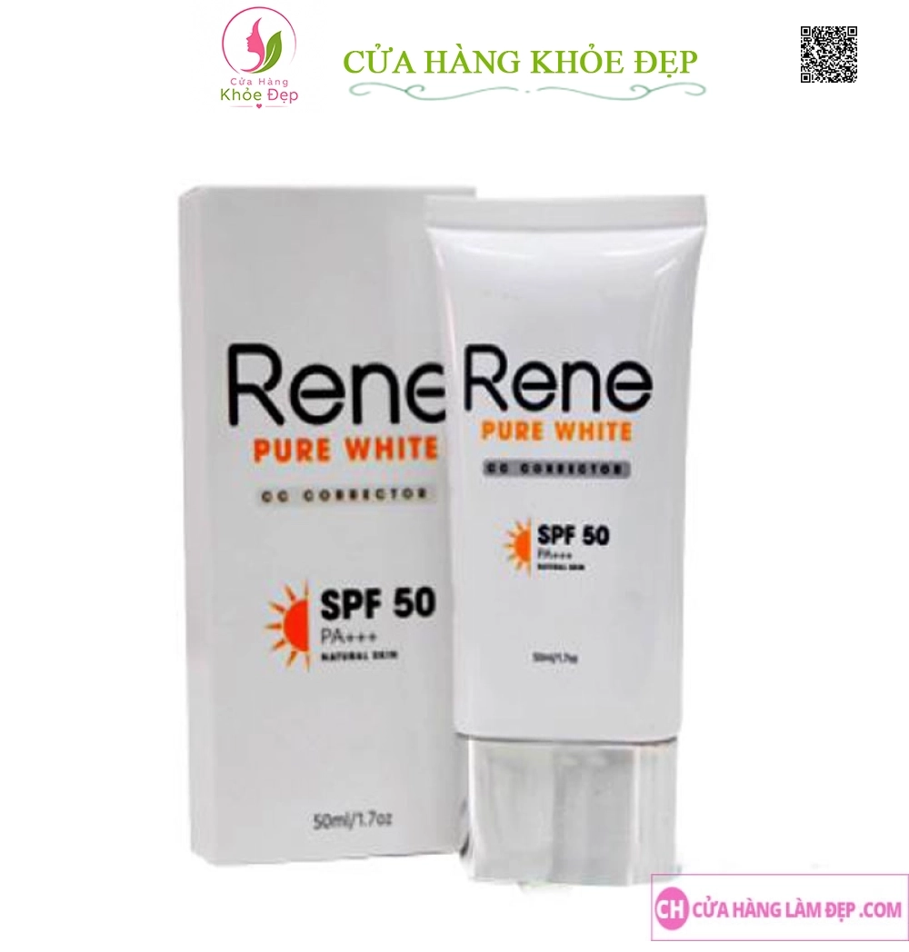 Kem trang điểm chống nắng Rene Pure White CC cream Corrector SPF50 PA+++