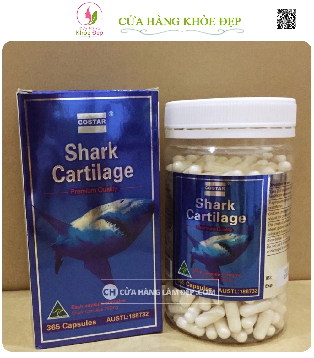 Viên uống sụn vi cá mập Costar Shark Cartilage 750mg hộp 365 viên