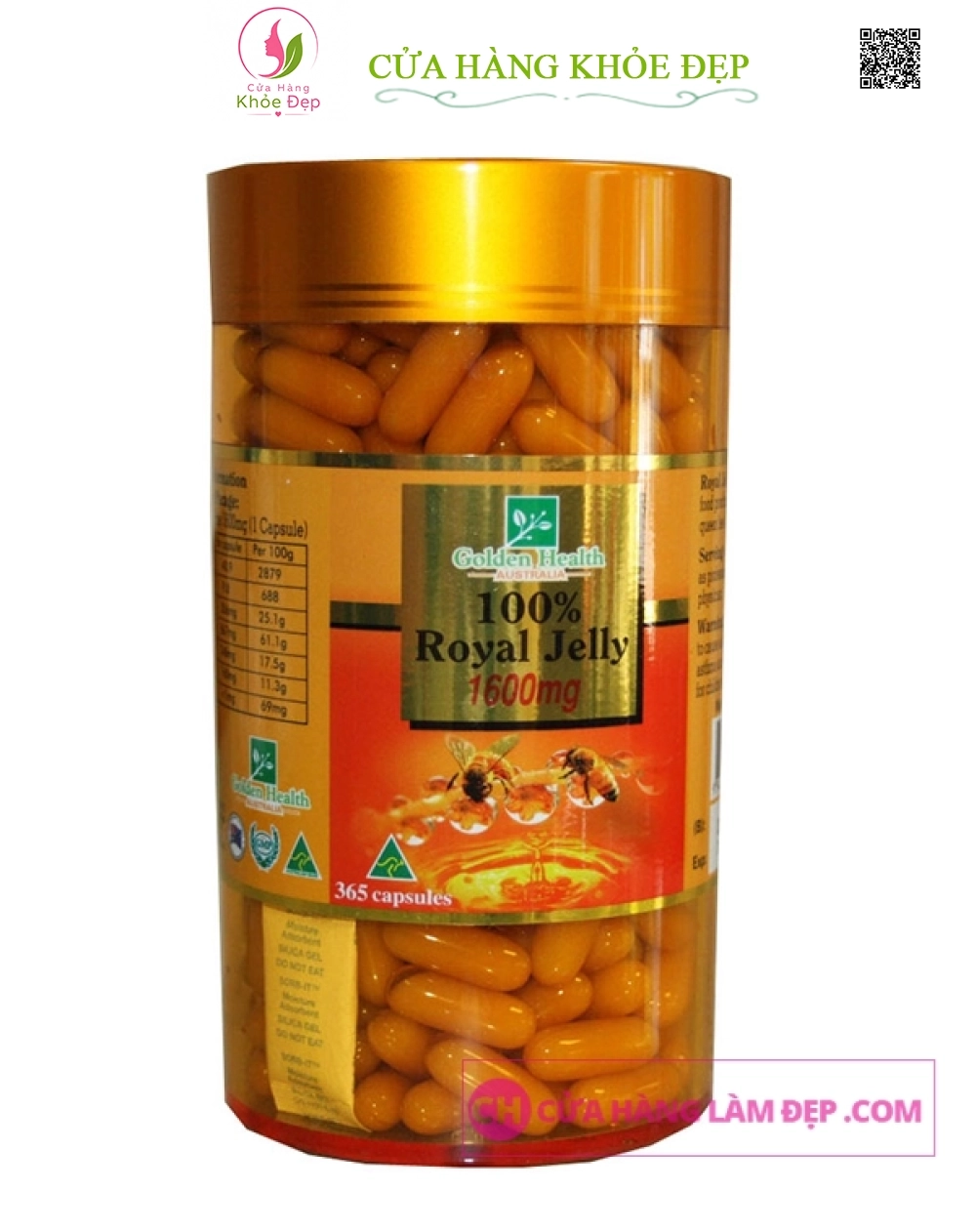 Sữa Ong Chúa Golden Health (1600mg x 100 Viên)