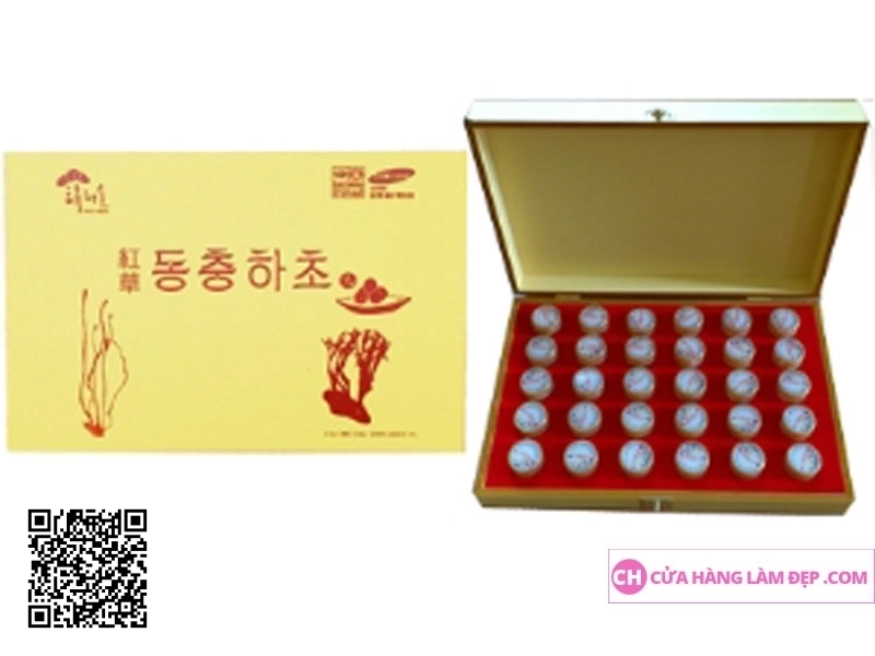 Đông Trùng Hạ Thảo Hộp Gỗ Royal Gold 30 Viên