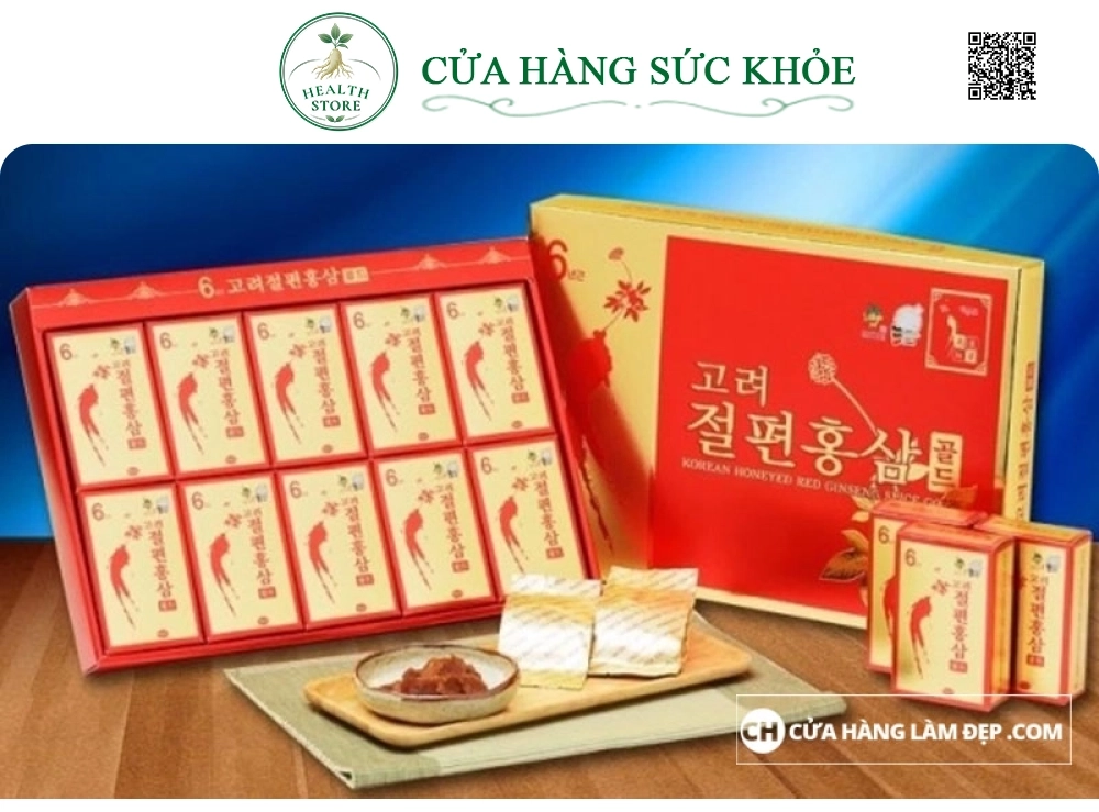 Hồng Sâm Lát Tẩm Mật Ong Hàn Quốc KGS (20gr x 10 hộp) (6 tuổi)