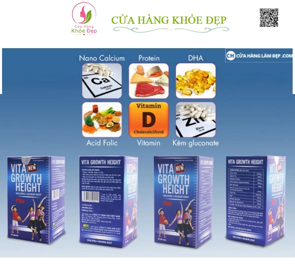 Viên Uống Tăng Chiều Cao Vita Growth Height Của Mỹ