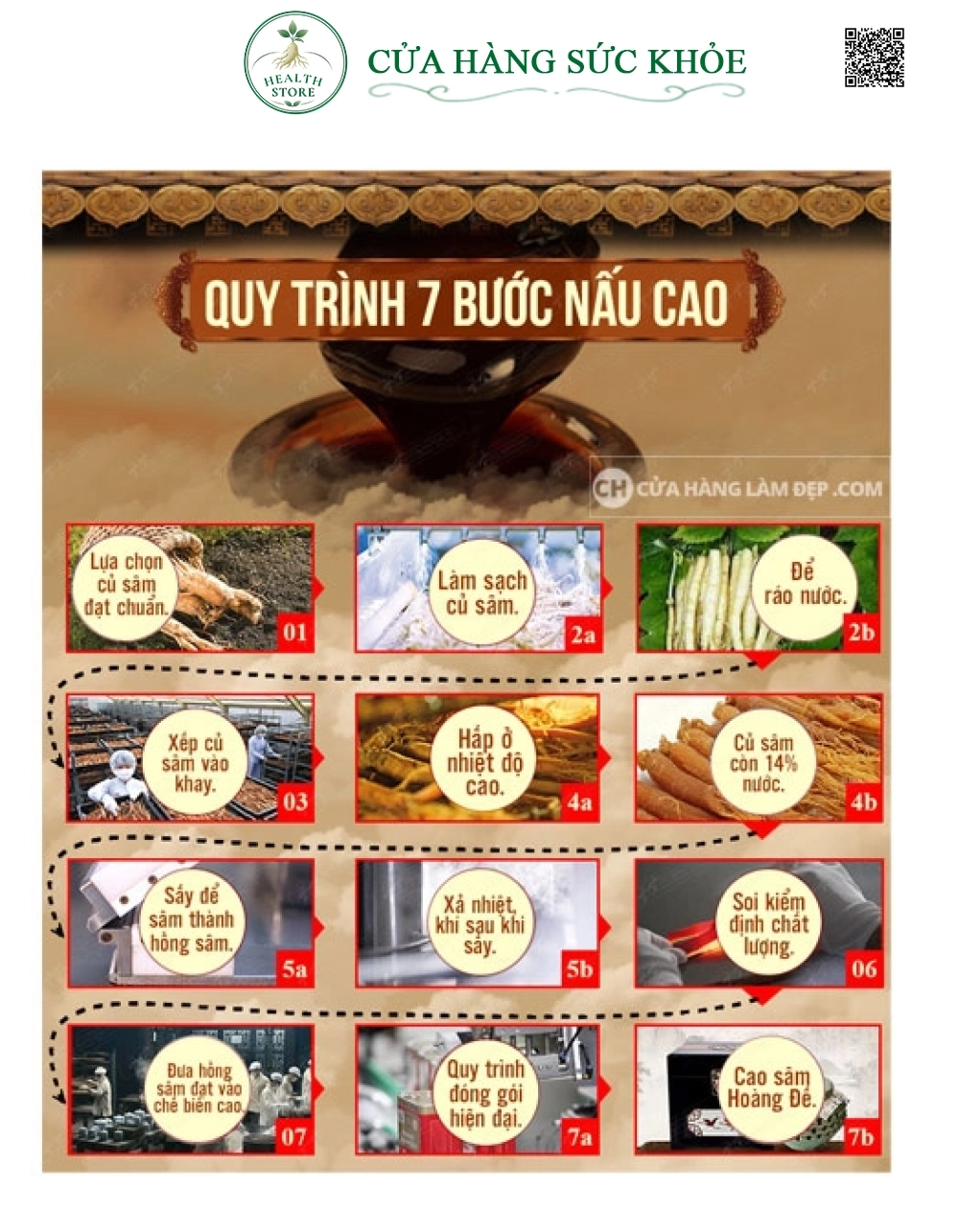 Cao Hồng Sâm Hoàng Đế Hàn Quốc (500gr)