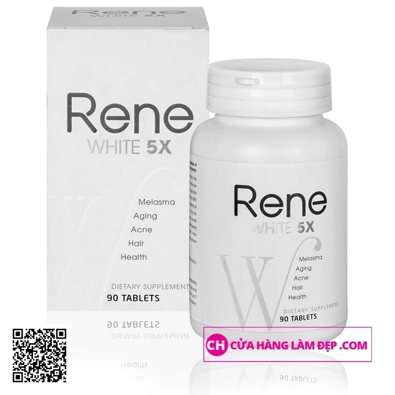 Viên Uống Trắng Da Rene White 5x - 90 viên
