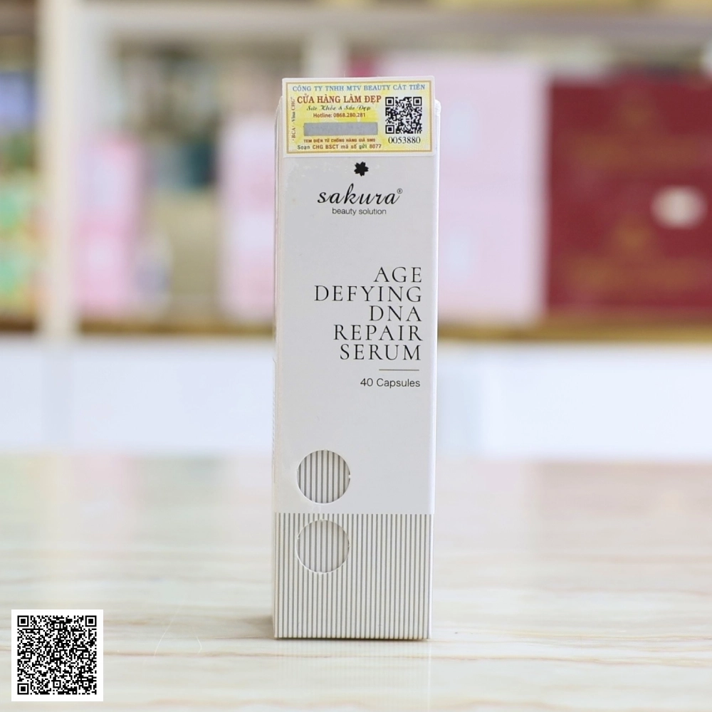Serum Dưỡng Da Hỗ Trợ Ngừa Lão Hóa Sakura Age Defying Dna Repair Serum Từ Nhật Bản 40 Viên