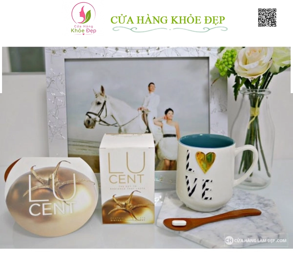 Viên Uống Trắng Da Cao Cấp Cà Chua Lione Lucent Beauty In Every Tablet 30 Viên Của Mỹ (Mẫu mới 2019)
