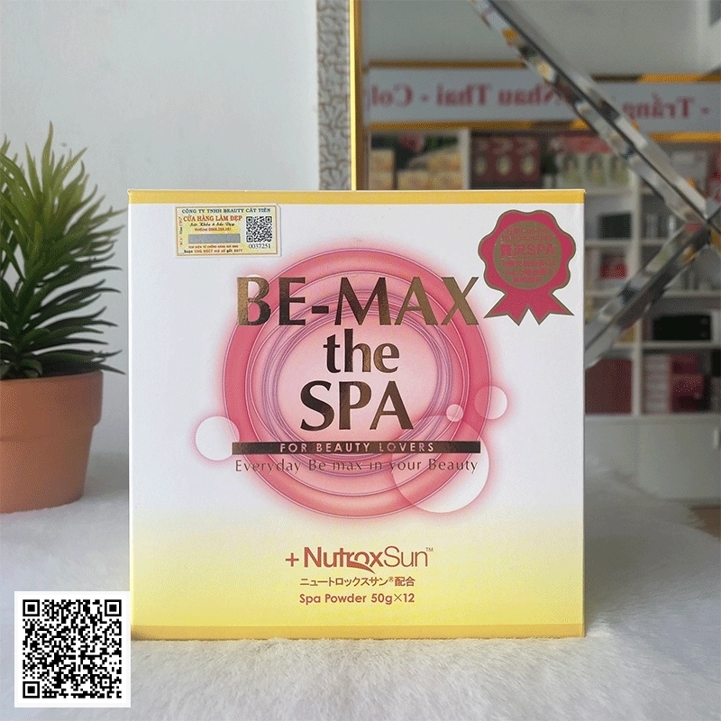 Bột tắm trắng Be-Max The Spa Bath Powder (Hộp 12 gói x 50g)