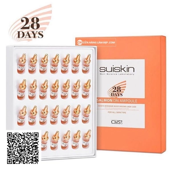 Tế Bào Salmon Chiết Xuất Cá Hồi DN Ampoule Dược Mỹ Phẩm Suiskin 28 Days