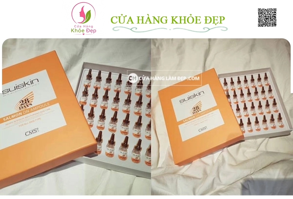 Tinh Chất Tế Bào Salmon Chiết Xuất Cá Hồi DN Ampoule Dược Mỹ Phẩm Suiskin 28 Days