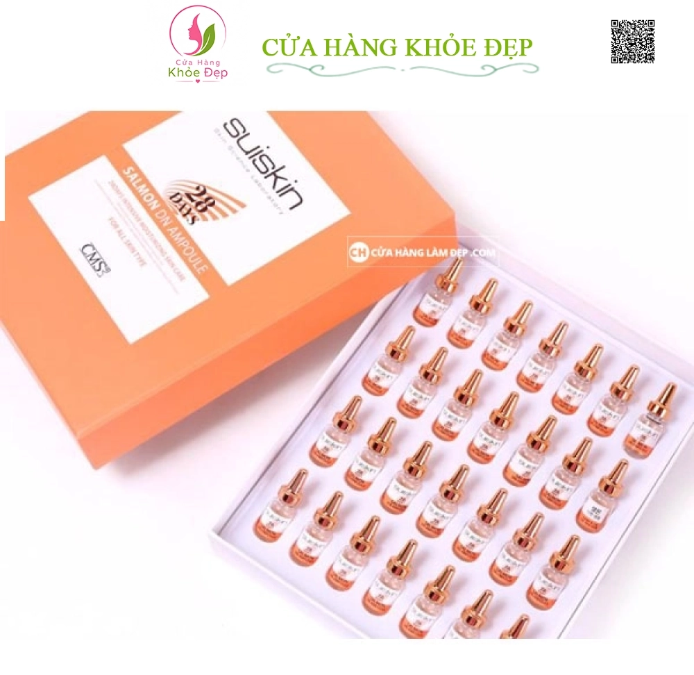 Tinh Chất Tế Bào Salmon Chiết Xuất Cá Hồi DN Ampoule Dược Mỹ Phẩm Suiskin 28 Days