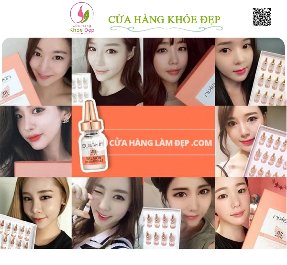 Tinh Chất Tế Bào Salmon Chiết Xuất Cá Hồi DN Ampoule Dược Mỹ Phẩm Suiskin 28 Days