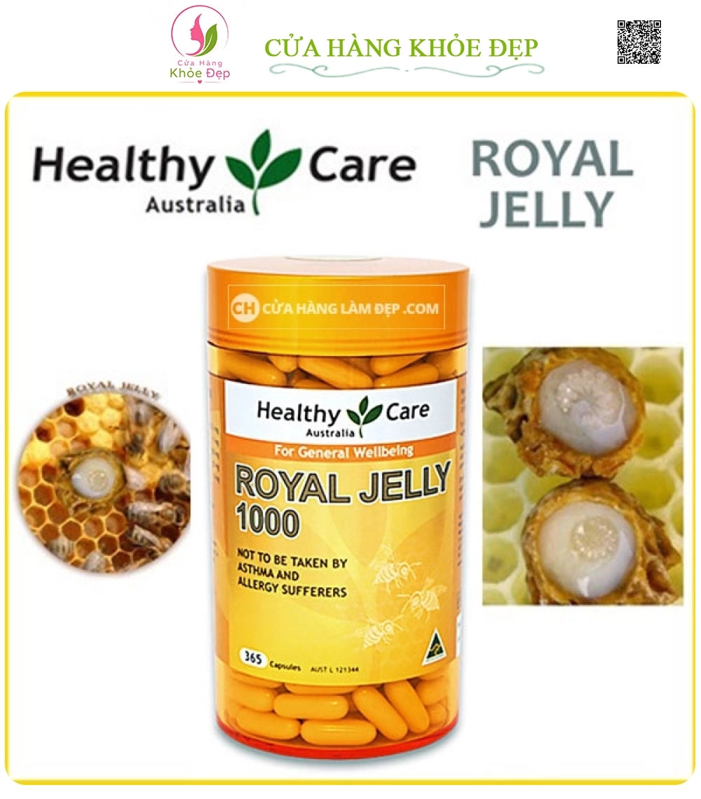 Sữa Ong Chúa Healthy Care Royal Jelly 1000mg (365 viên)