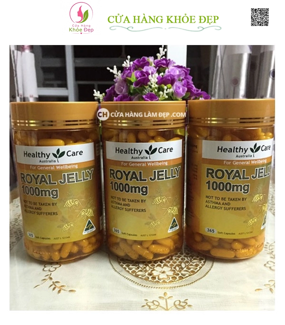Sữa Ong Chúa Healthy Care Royal Jelly 1000mg (365 viên)