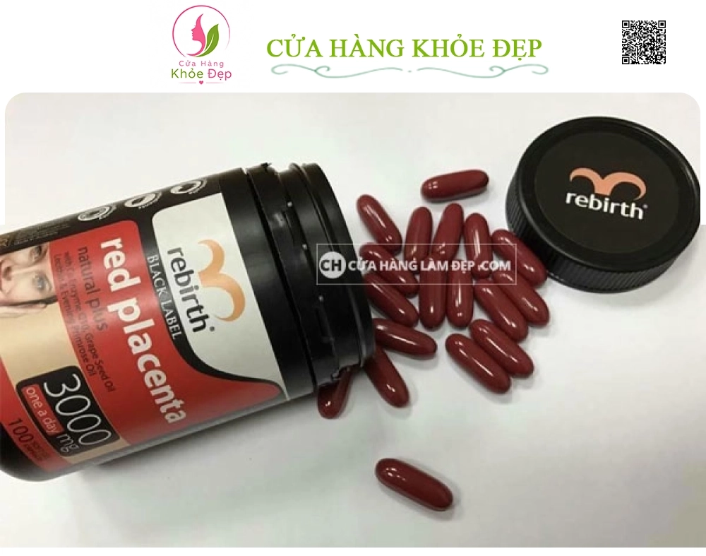Viên Uống Nhau Thai Cừu Đỏ Rebirth Red Placenta 3000mg Của Úc