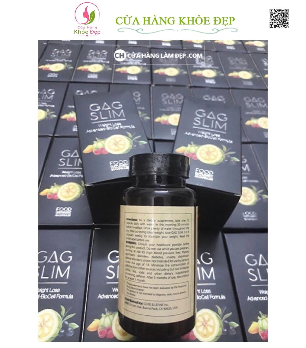 Viên Uống Giảm Cân Tối Ưu - Gag Slim mẫu mới 2019 Của Mỹ