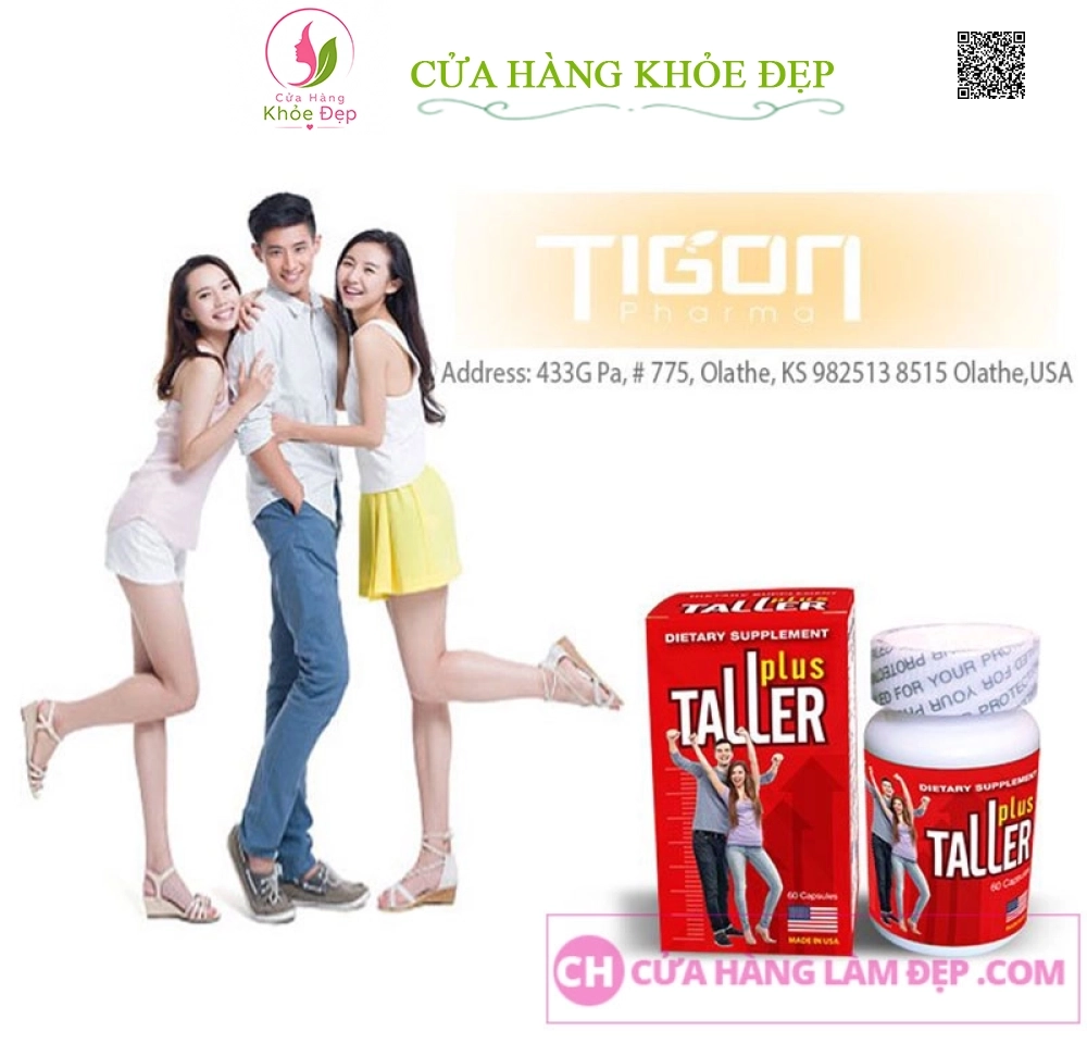Viên Uống Tăng Chiều Cao Taller Plus 60 viên của Mỹ
