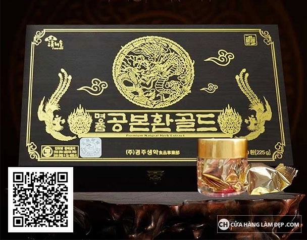 Đông Trùng Hạ Thảo Hộp Gỗ 60 Viên Hàn Quốc