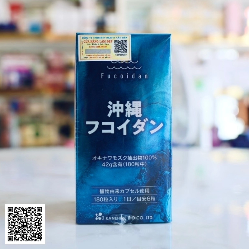 Viên Uống Hỗ Trợ Ngừa Ung Thư Okinawa Fucoidan Kanehide Bio Nhật Bản 180 Viên