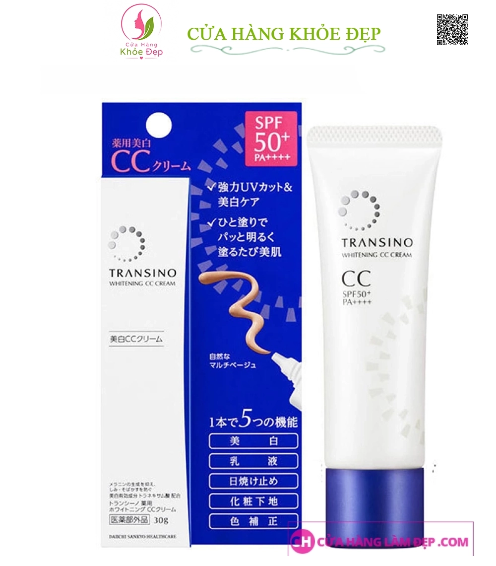 Kem Trang Điểm Dưỡng Trắng Transino Whitening CC Cream 30g