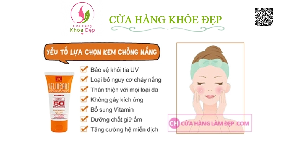 Kem chống năng, làm dịu da Heliocare Advanced Cream SPF 50
