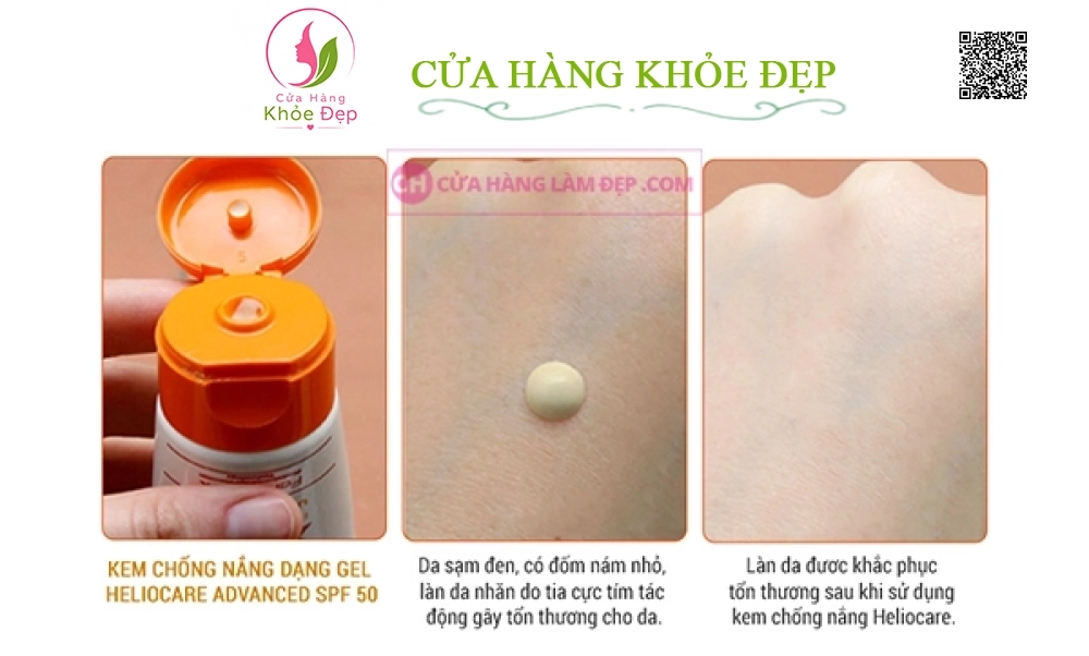 Kem chống năng, làm dịu da Heliocare Advanced Cream SPF 50