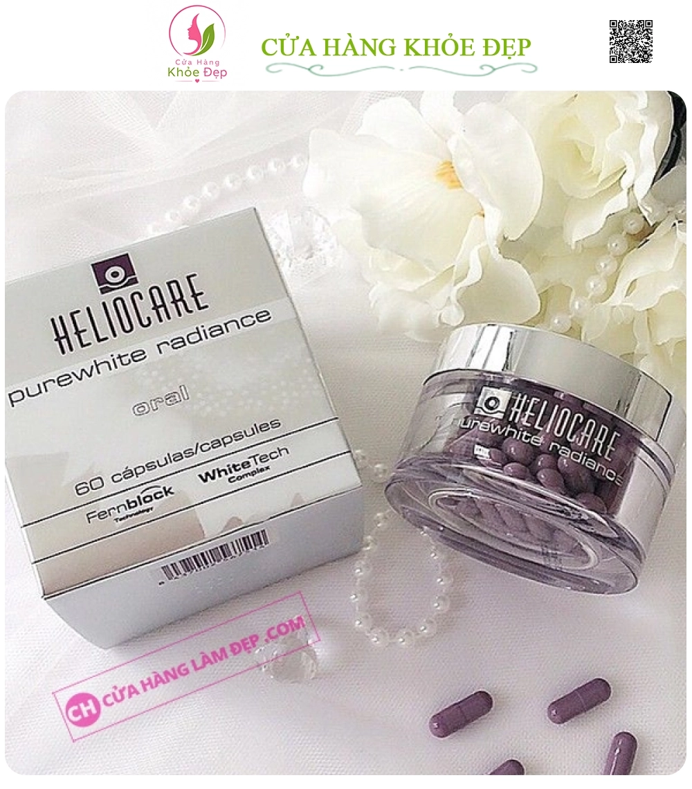 Viên Uống Trắng Da, Mờ Nám Heliocare PureWhite Radiance