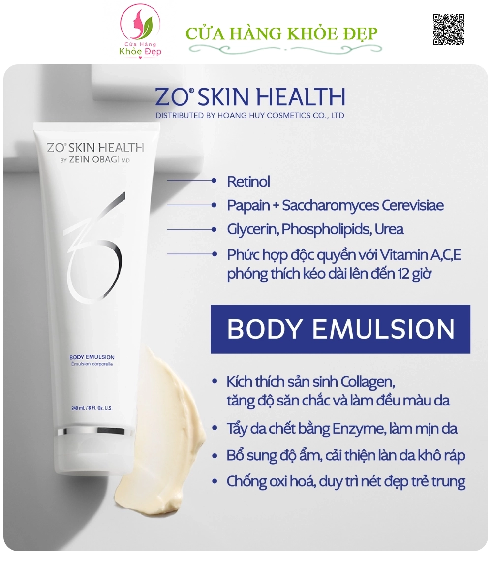 Kem dưỡng thể ZO® Skin Health Oraser Body Emulsion Plus 240ml