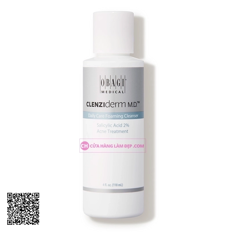 Sữa Rửa Mặt Cho Da Mụn Obagi Cleziderm MD Daily Care Foaming Cleanser 118ml