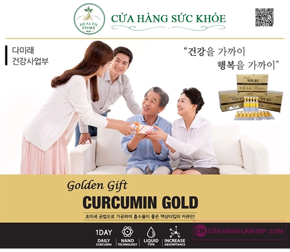 Tinh Chất Nghệ Vàng Golden Gift Nano Curcumin Gold Hàn Quốc
