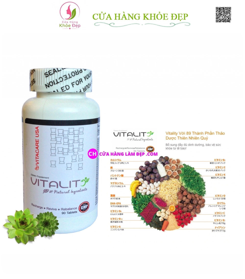 Thực phẩm uống trị bạc tóc, ngừa rụng tóc Vitality 89