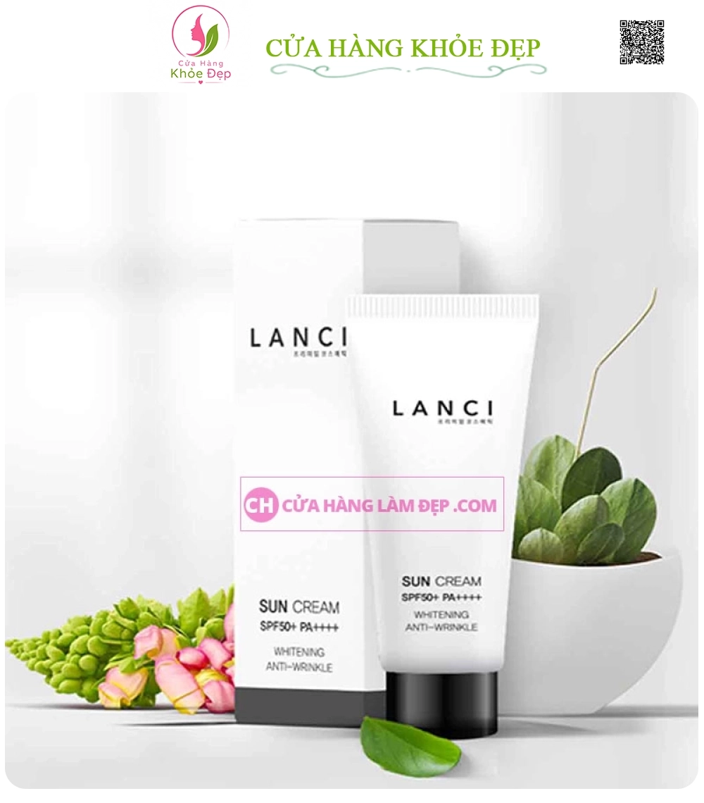 Kem Chống Nắng Bảo Vệ Da Lanci Sun Cream SPF50+ PA++++ Whitening Anti-Wrinkle