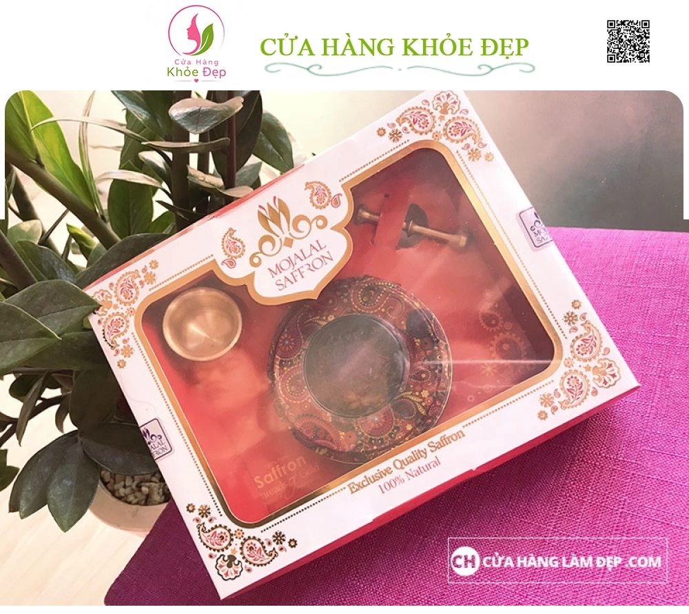 Set Nhụy Hoa Nghệ Tây Saffron Mojalal Hộp 5 Gram